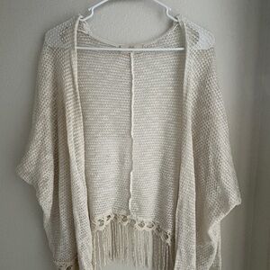 Crochet Fringe Kimono Cardigan